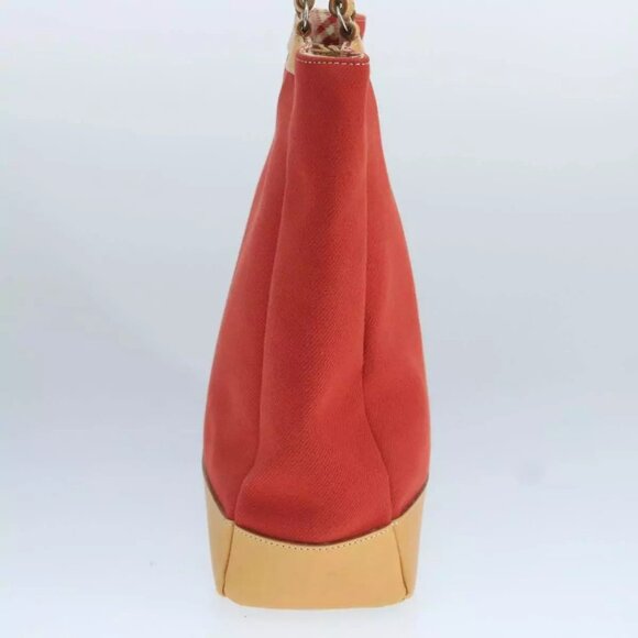 BURBERRY Blue Label Tote Bag Canvas Red Auth - Picture 5 of 16